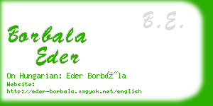 borbala eder business card